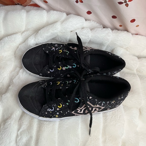 DC Shoes Girls 3 Black Soft Girl Streetwear Pastel Splatter Skater Sneakers - Picture 14 of 14